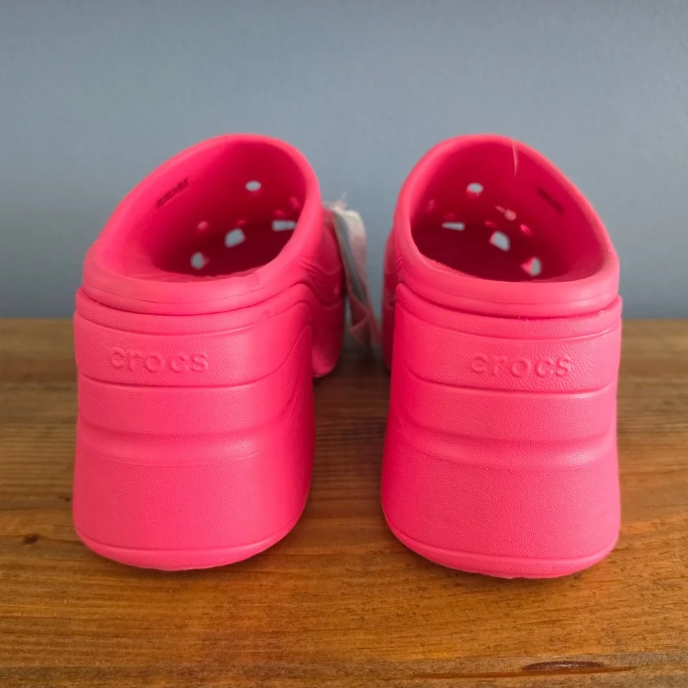 Crocs Womens Siren Clog Pink Chunky Platform Block Heel Sandals Size 11